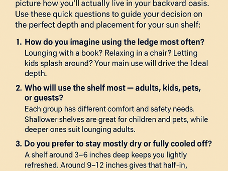 Discover the Charm of Sun Shelves in Custom Pools