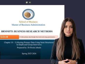 MBA_Chapter 10_Collecting Primary Data Using Semi Structured, In Depth & Group Interviews
