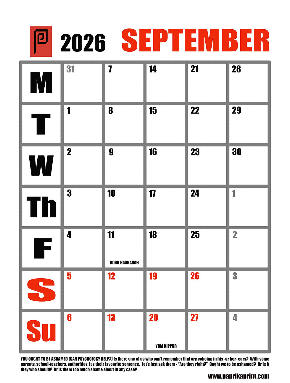 Thumbnail: Picture Post 2026 Calendar