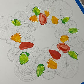 Boogie Fruities (Disco) with Watercolor -- Tin Nguyen