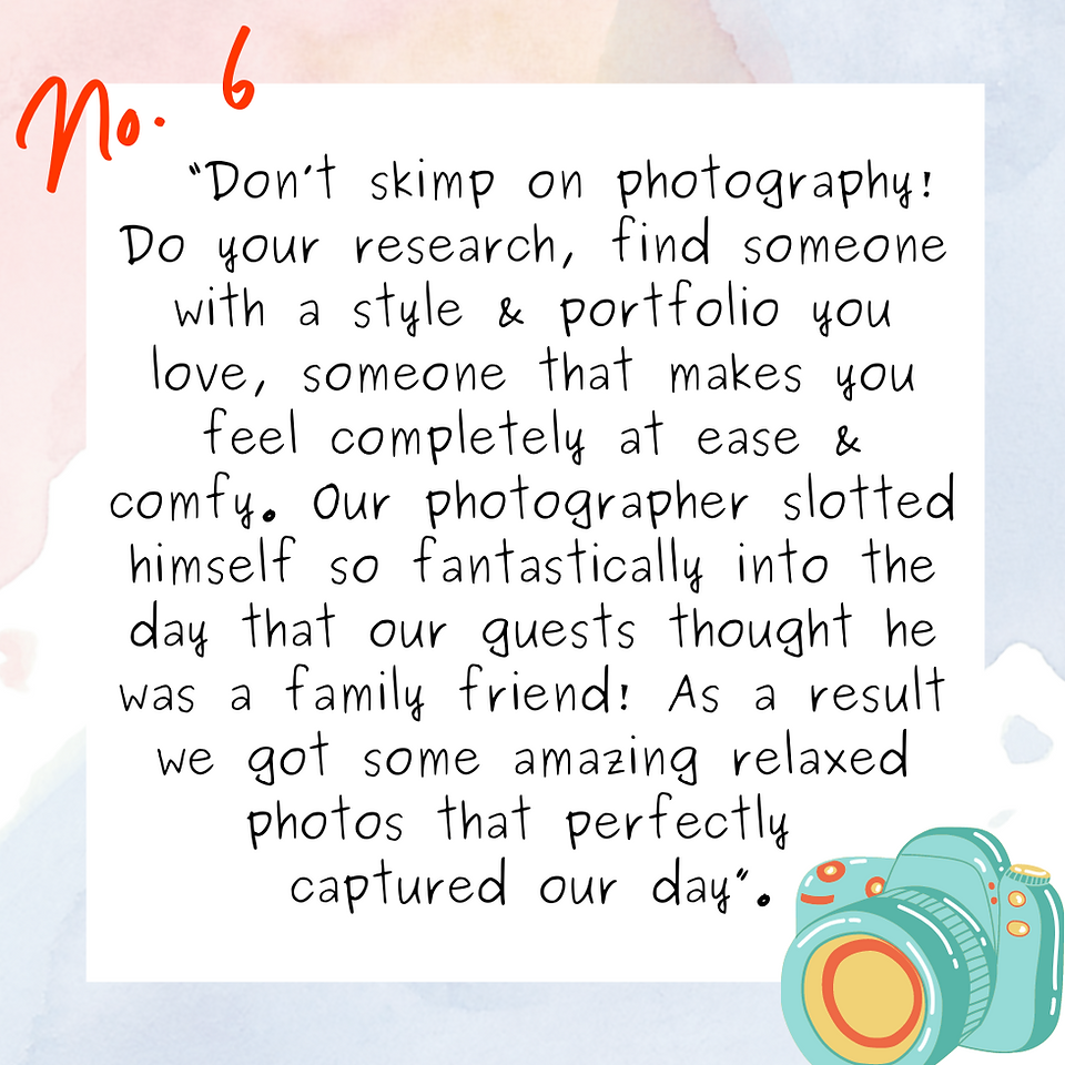 Wedding Tip from a Bride