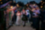 sparkler send off at a wedding