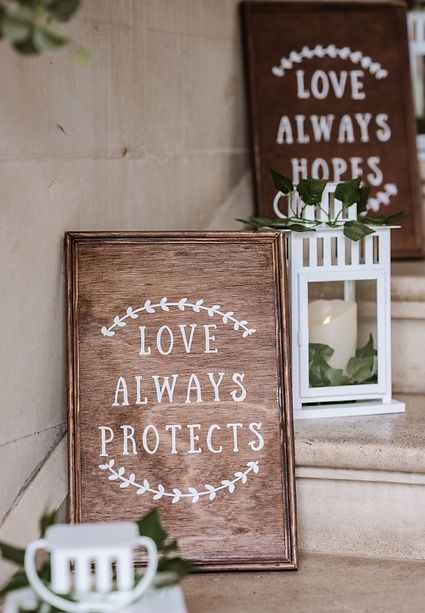 Corinthians Wedding Signs