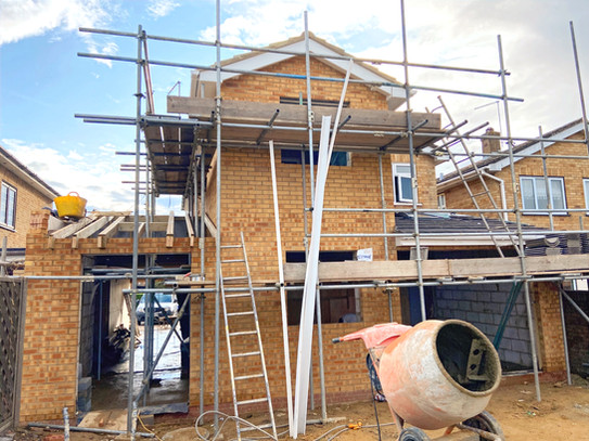 Double story rear extension and garage conversion process