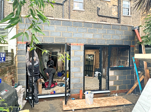 Rear extension construction process in East London