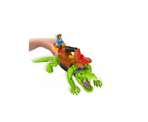 imaginext walking croc & pirate hook playset