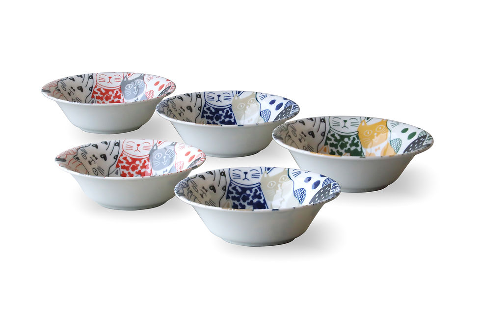 7-2044 CAT'S DOWNTOWN STORY Large bowl set