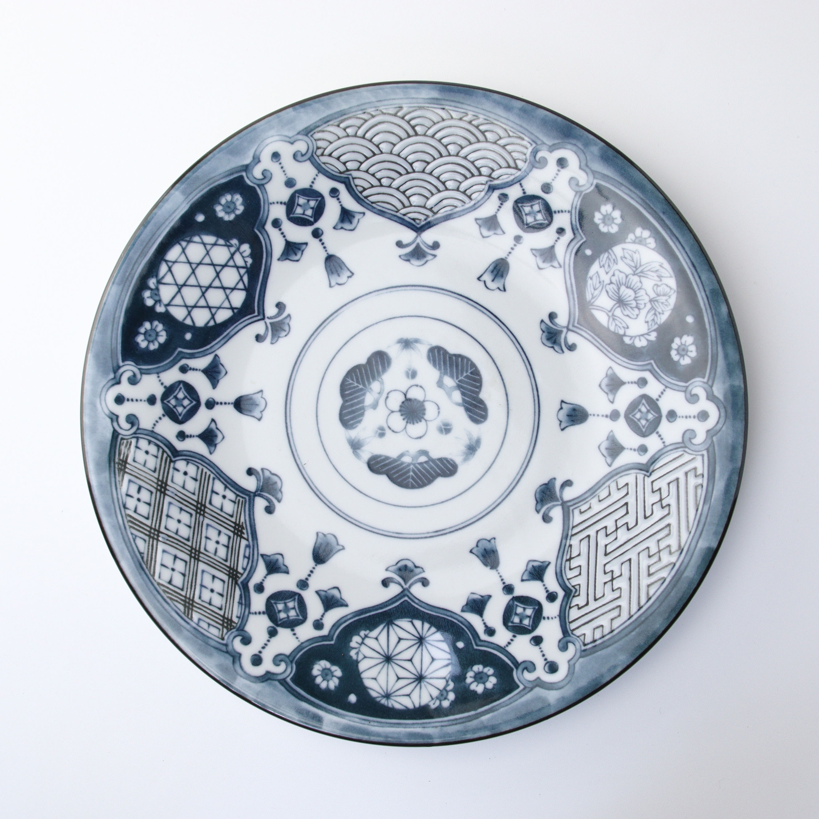 Shonzui 染付瓔珞紋 大皿