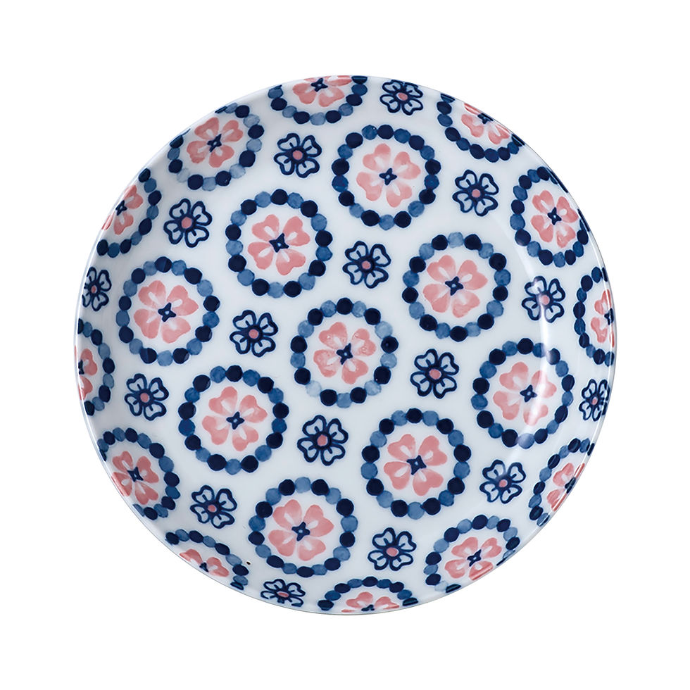 PF-409 Pink chintz bread plate