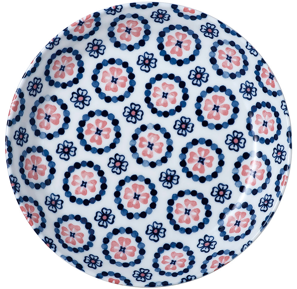 PF-408 Pink chintz cake plate