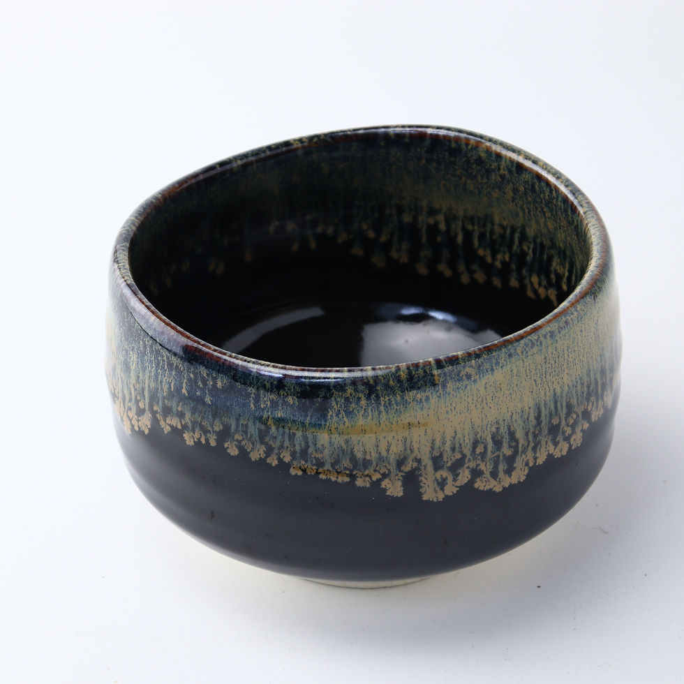 サムネイル： 天目金うのふ流し 抹茶碗