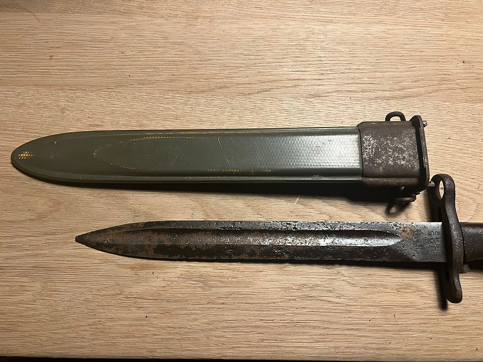 Thumbnail: RARE! US M1 Garand Bayonet with Brown Grips Original