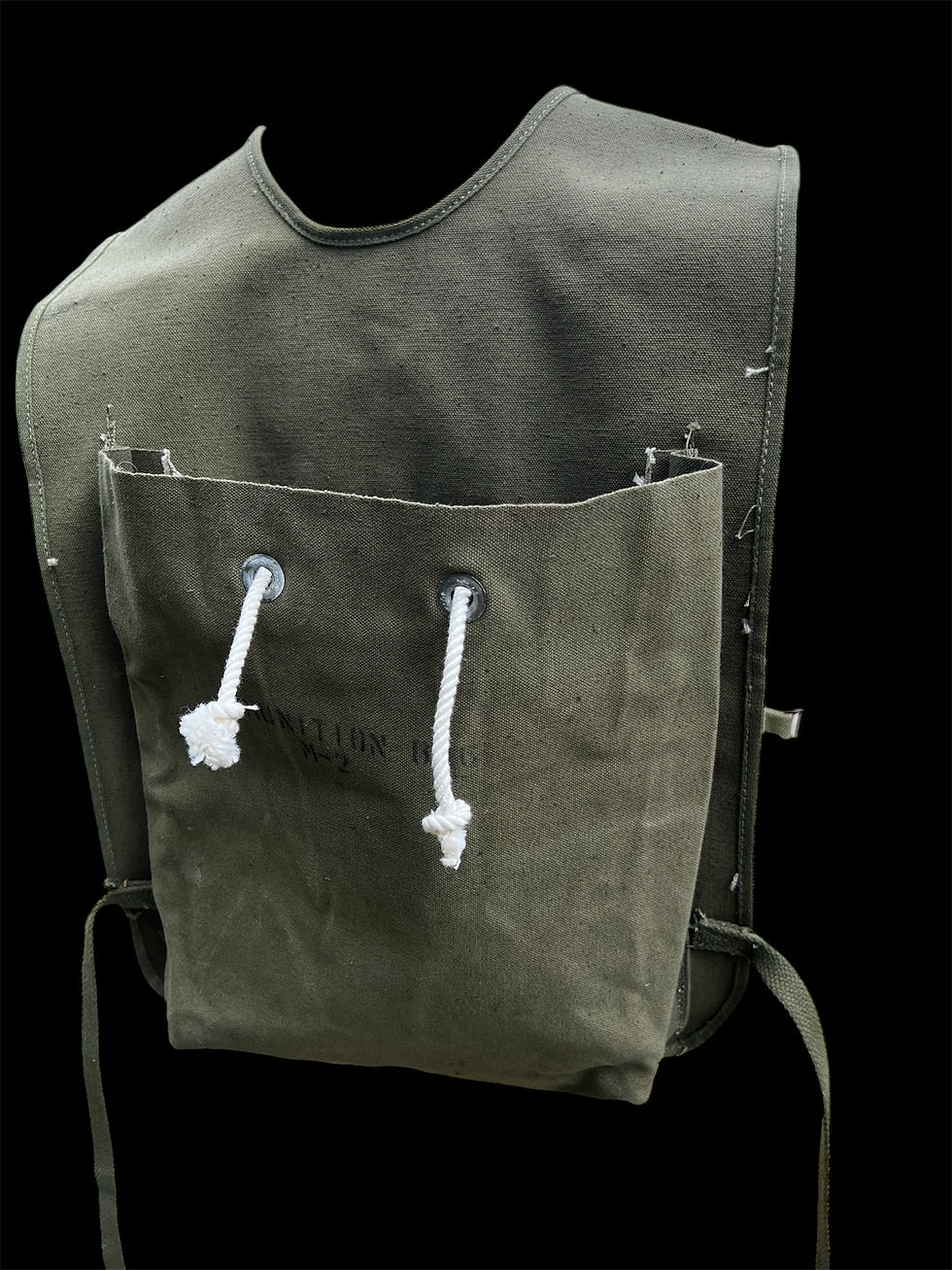 Thumbnail: ORIGINAL US WWII AMMO AMMUNITION BAG VEST M2 GARAND MORTAR 1919