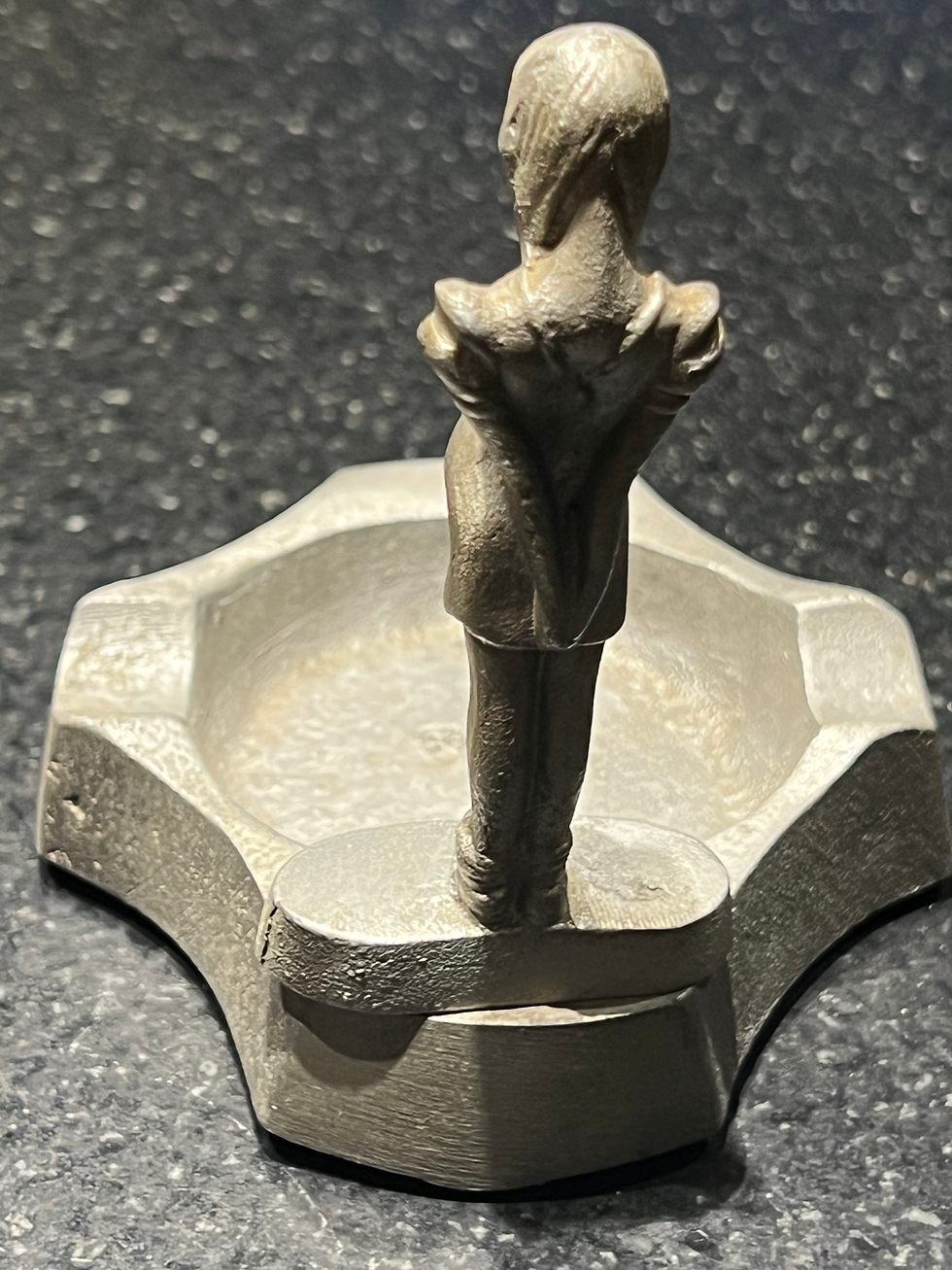 Thumbnail: WW2 Original “Kilroy Was Here” Ashtray with Pin-Up Figure 