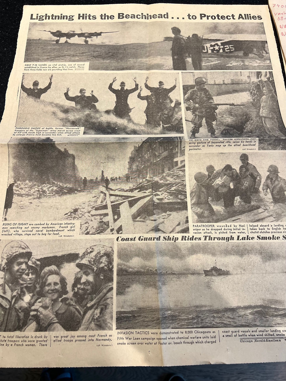 Thumbnail: D-Day Normandië  News paper 15 covers 