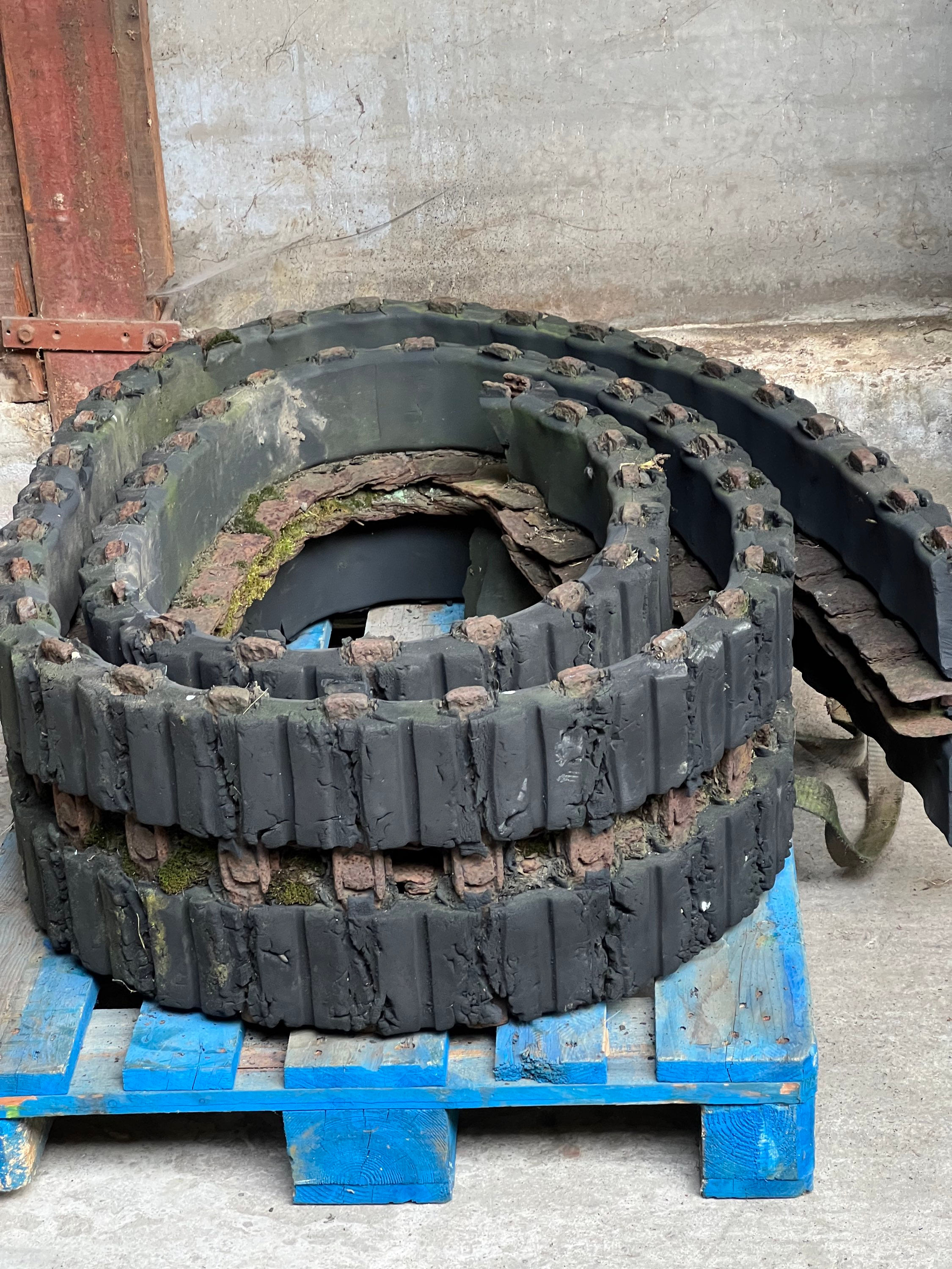 WWII Original Halftrack tracks found in the Belgian Ardennes