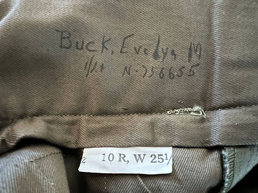 Thumbnail: WWII U.S. Army WAC “Trousers, Women, Outer Cover” – Dated 1943 – Named Example