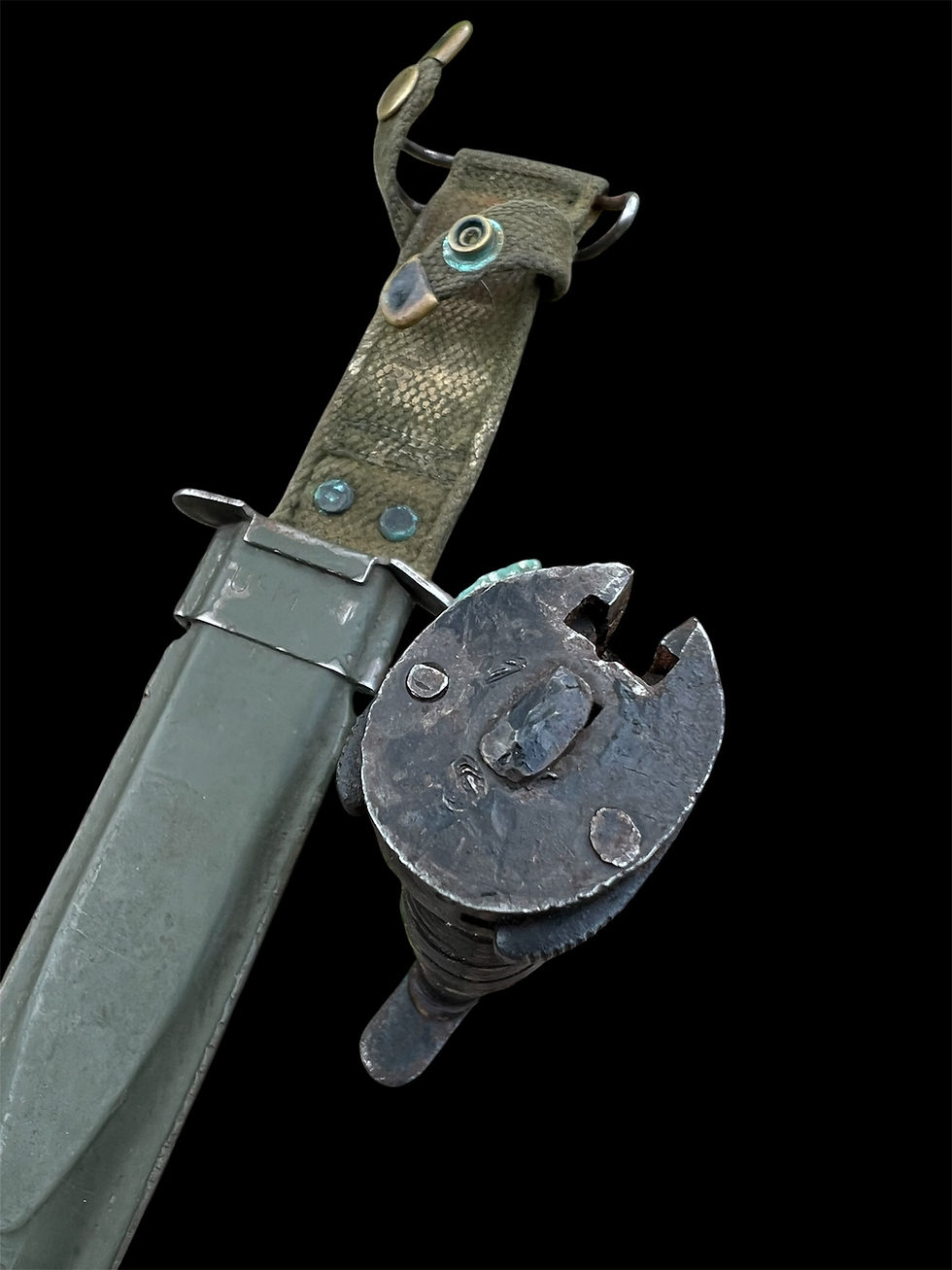 Thumbnail: Original U.S. WWII M4 Bayonet – M1 Carbine – MSJ Marked – With USM Scabbard