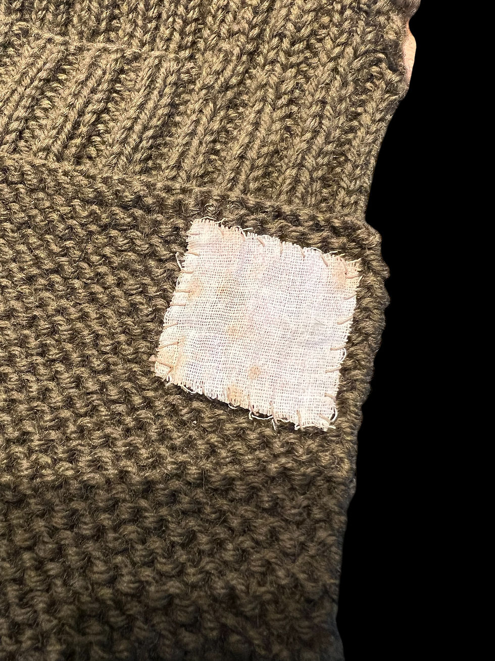 Thumbnail: ORIGINAL WWII US ARMY RED CROSS MADE WINTER KNIT HEAD FACE MASK SCARF BACLAVA