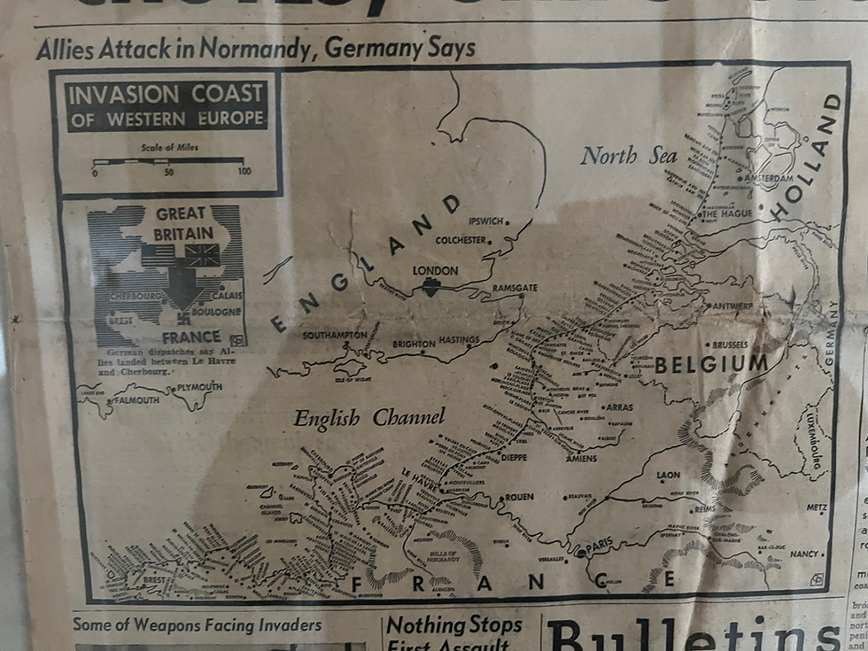 Thumbnail: Original WWII D-Day Newspaper – June 6, 1944 – “INVSION!” Headline 