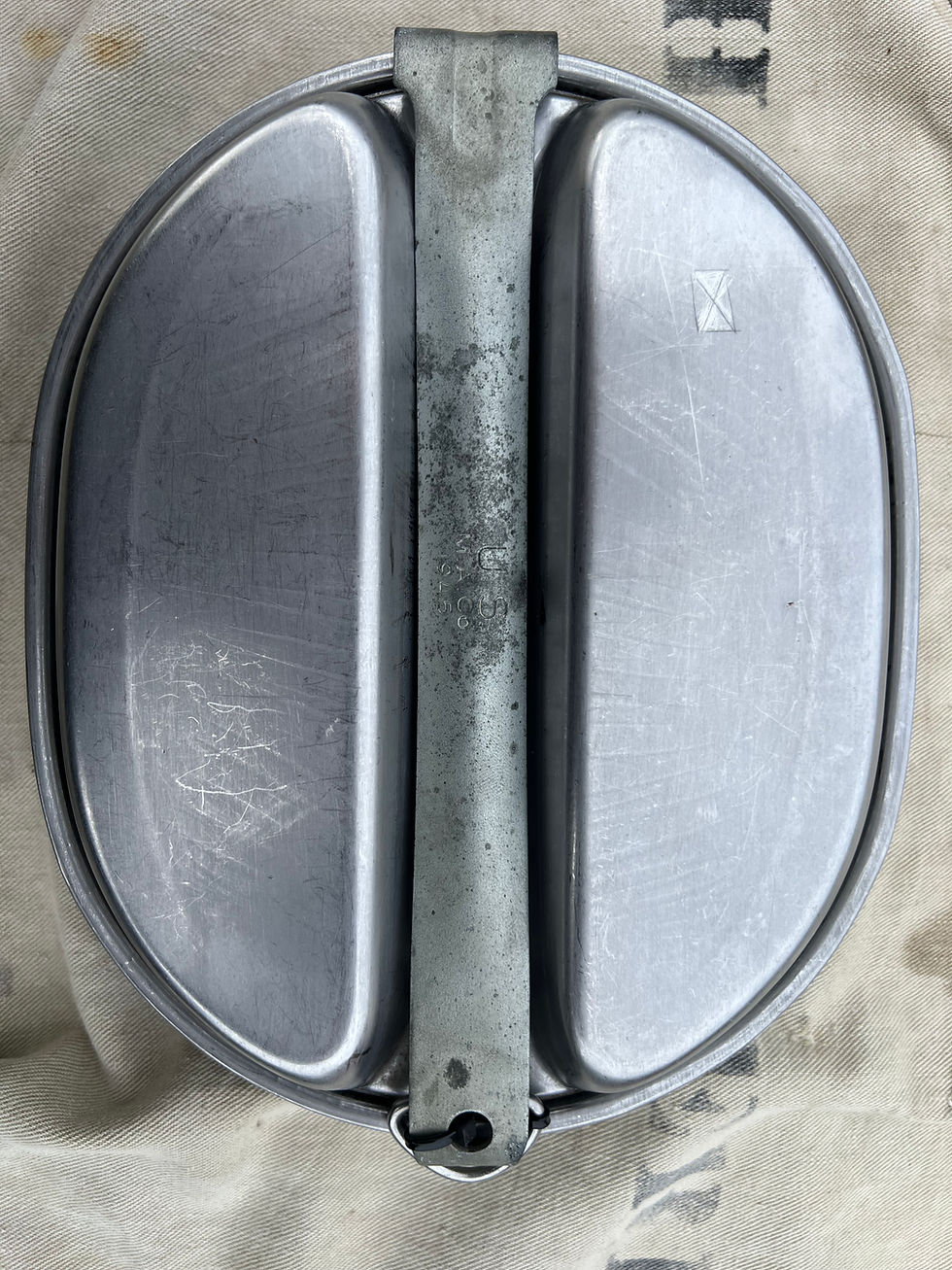 Thumbnail: Original WWII U.S. Mess Kit Set (British Made Pouch)