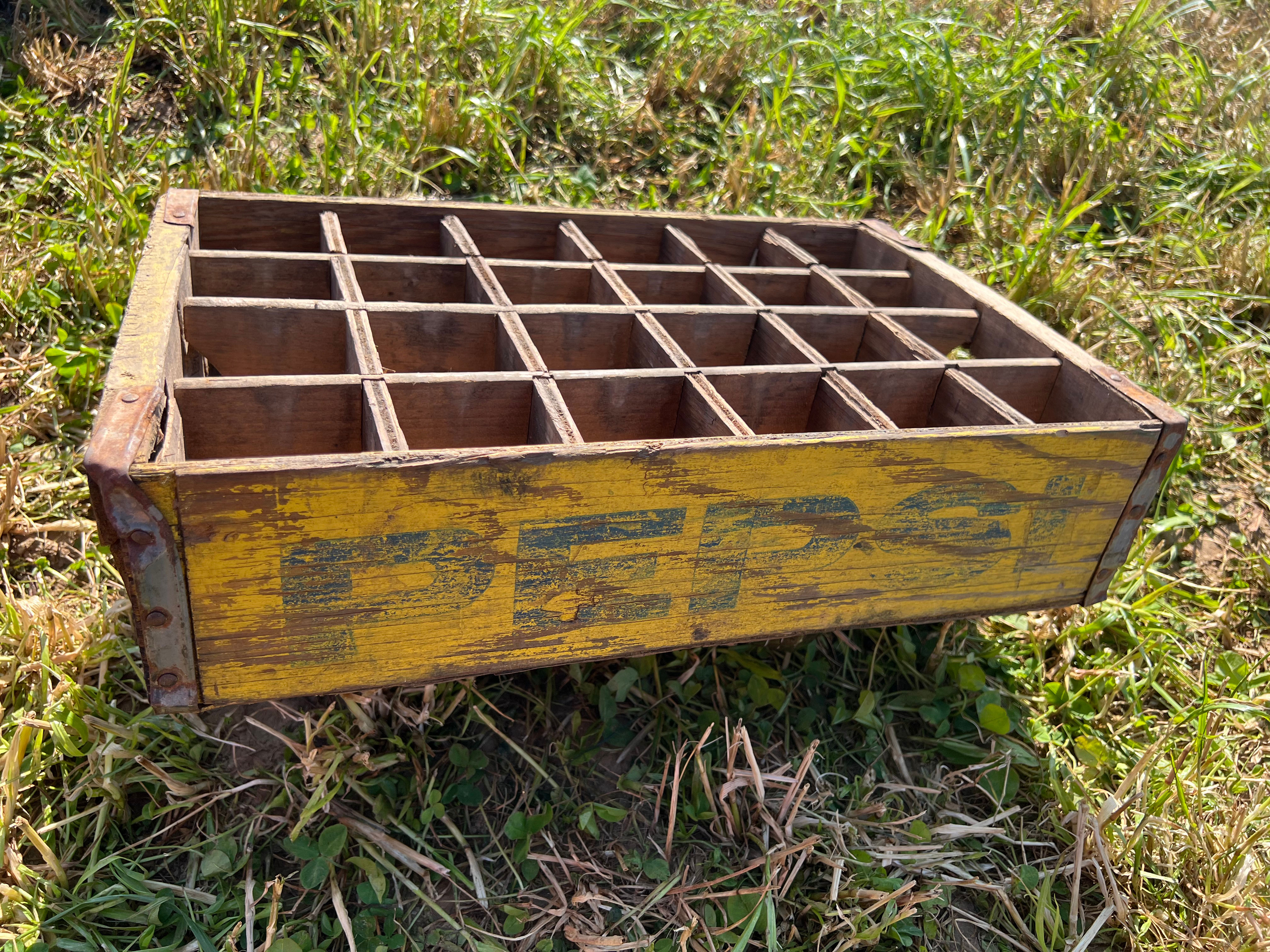 Original WWII Era Pepsi Wooden Bottle Crate – 1940s