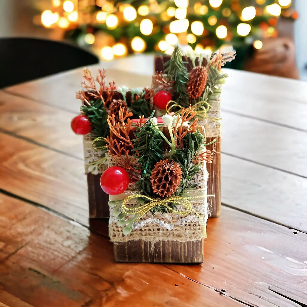 Wooden Candle Holder (set of 3)