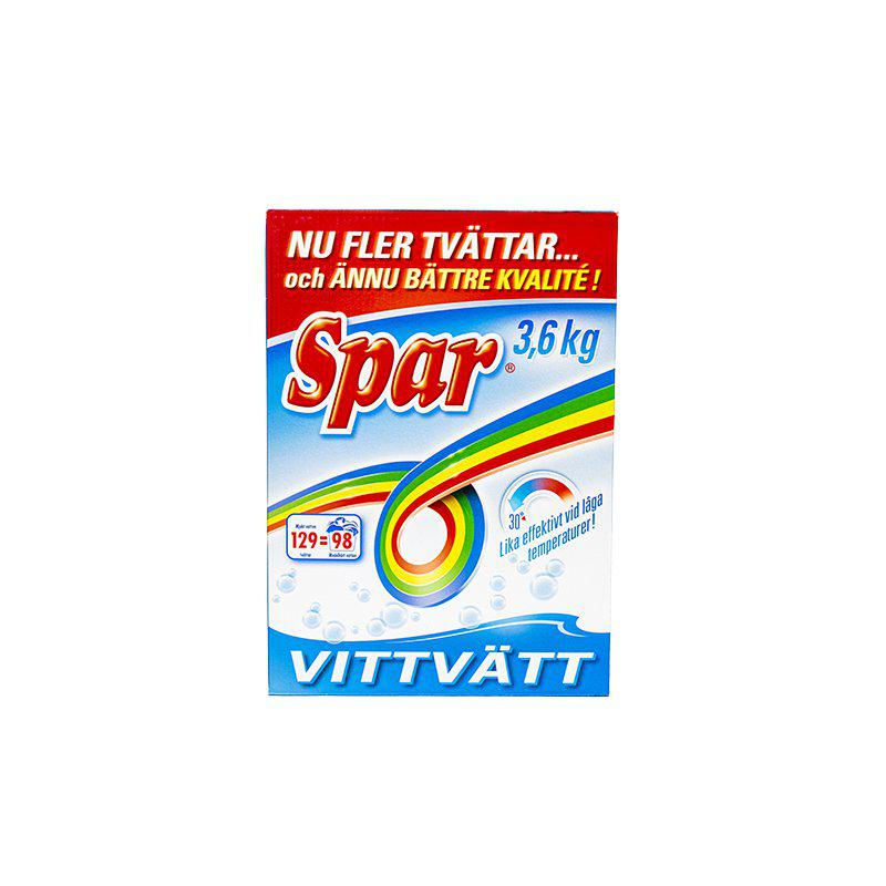 SPAR FLYTANDE TVÄTTMEDEL Vitt 3,6 KG 129 tvättar