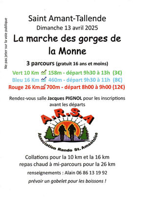 Marche des Gorges de La Monne, le 13 avril 2025