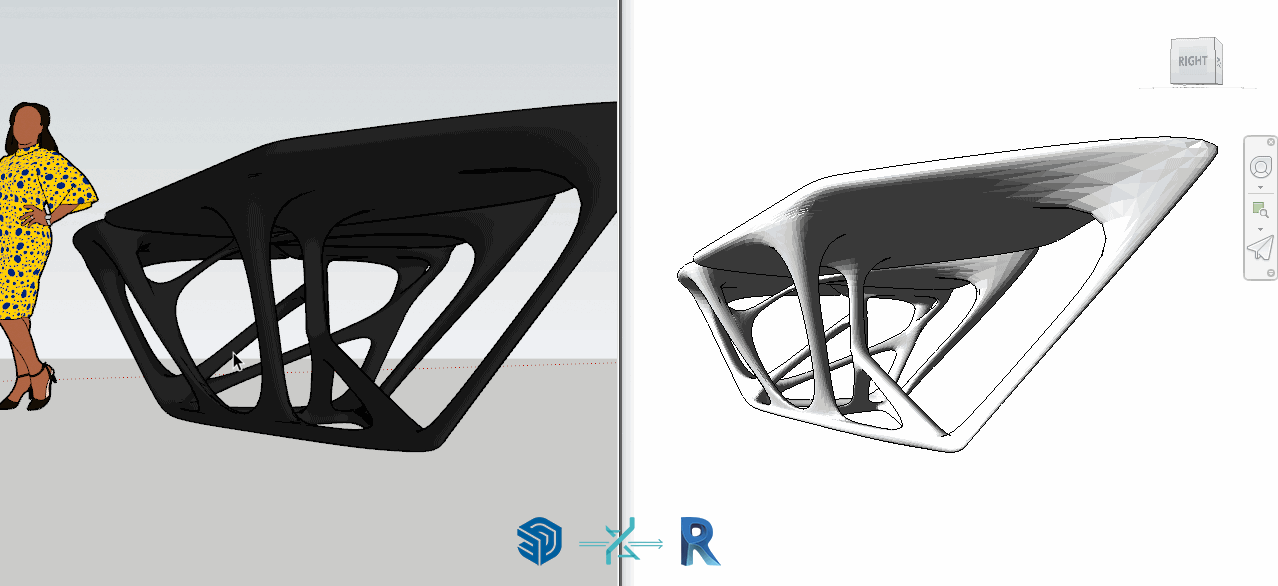 Visualization and Documentation of Organic 3D Warehouse Component in Revit 