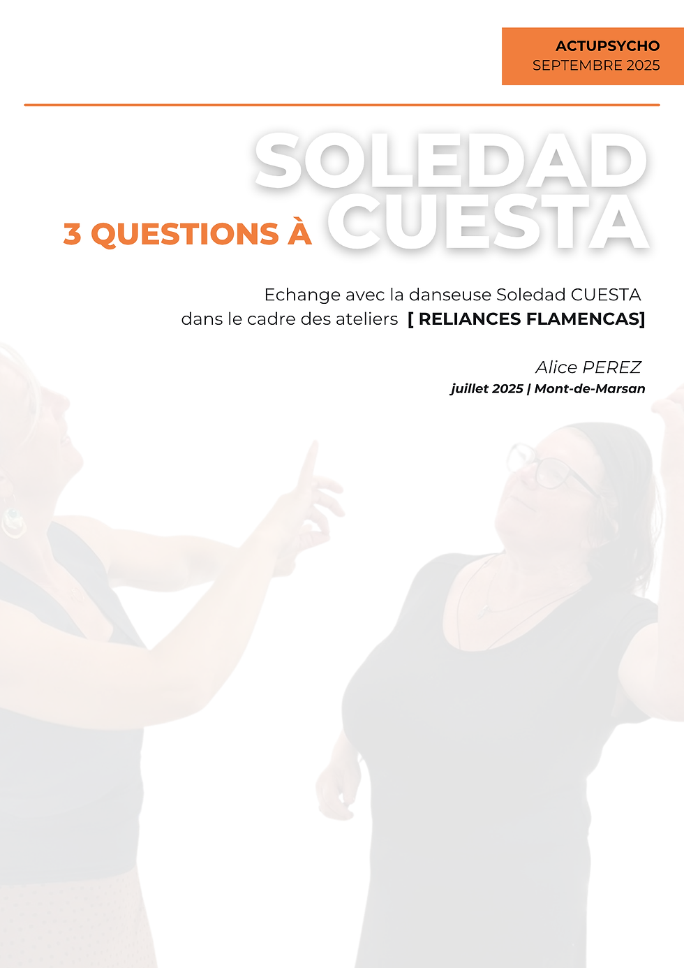 [ MEDIATION ARTISITQUE - Danse flamenco] dans le cadre des dispositifs Culture & santé avec Soledad CUESTA