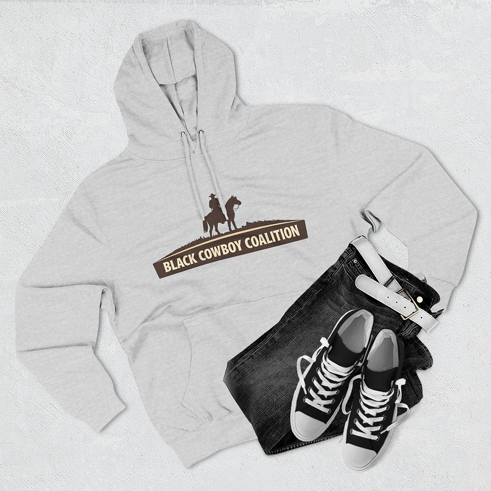 Thumbnail: Black Cowboy Coalition Hoodie — Western Rider Fleece Pullover
