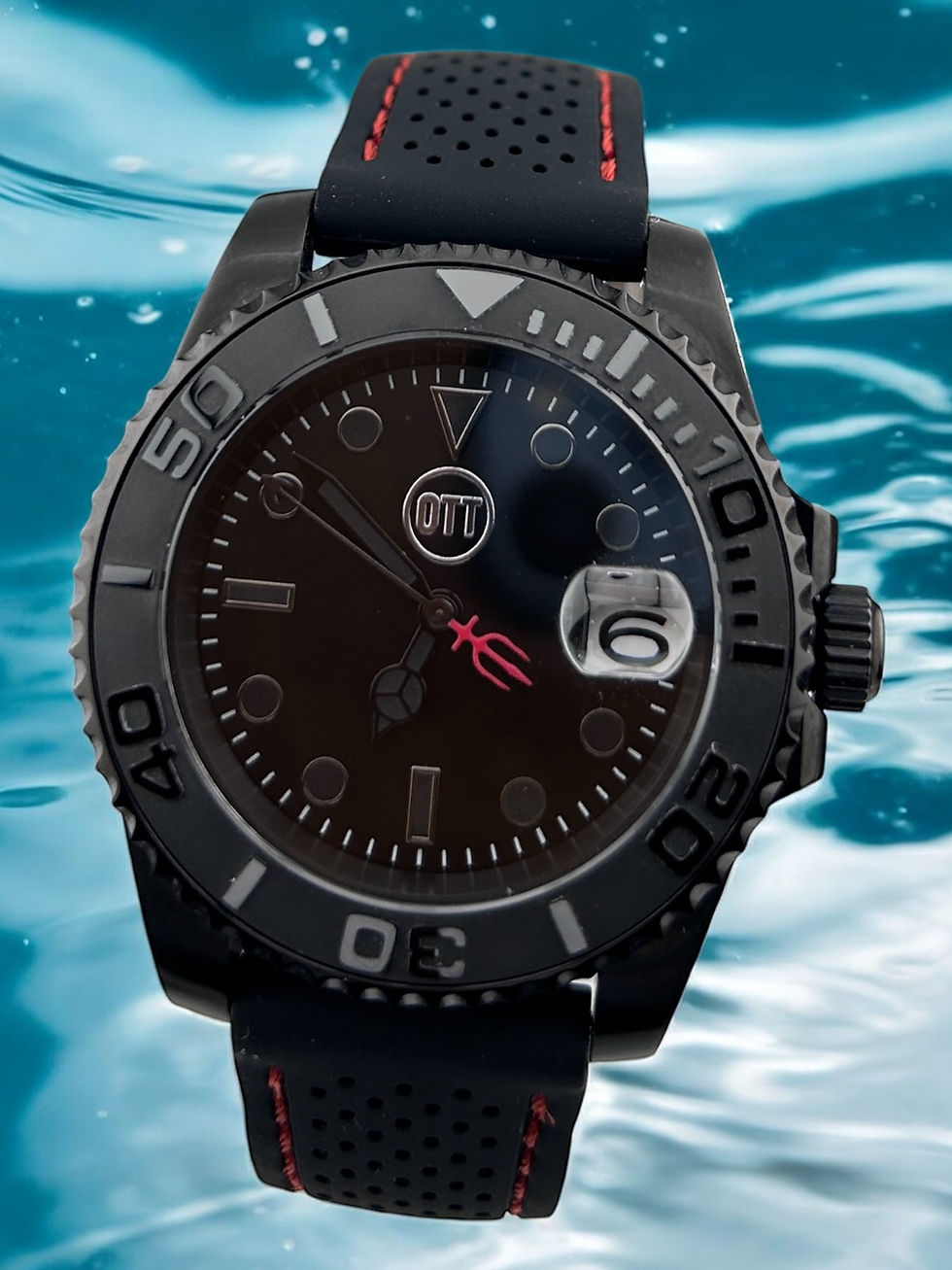 Thumbnail: Modern Rugged Tactical Dive Watch (Blackout Diver Night) Limited Run of only 100