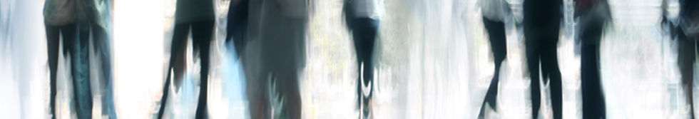 Blurred people mingling