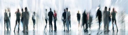Crowd of people in a building
