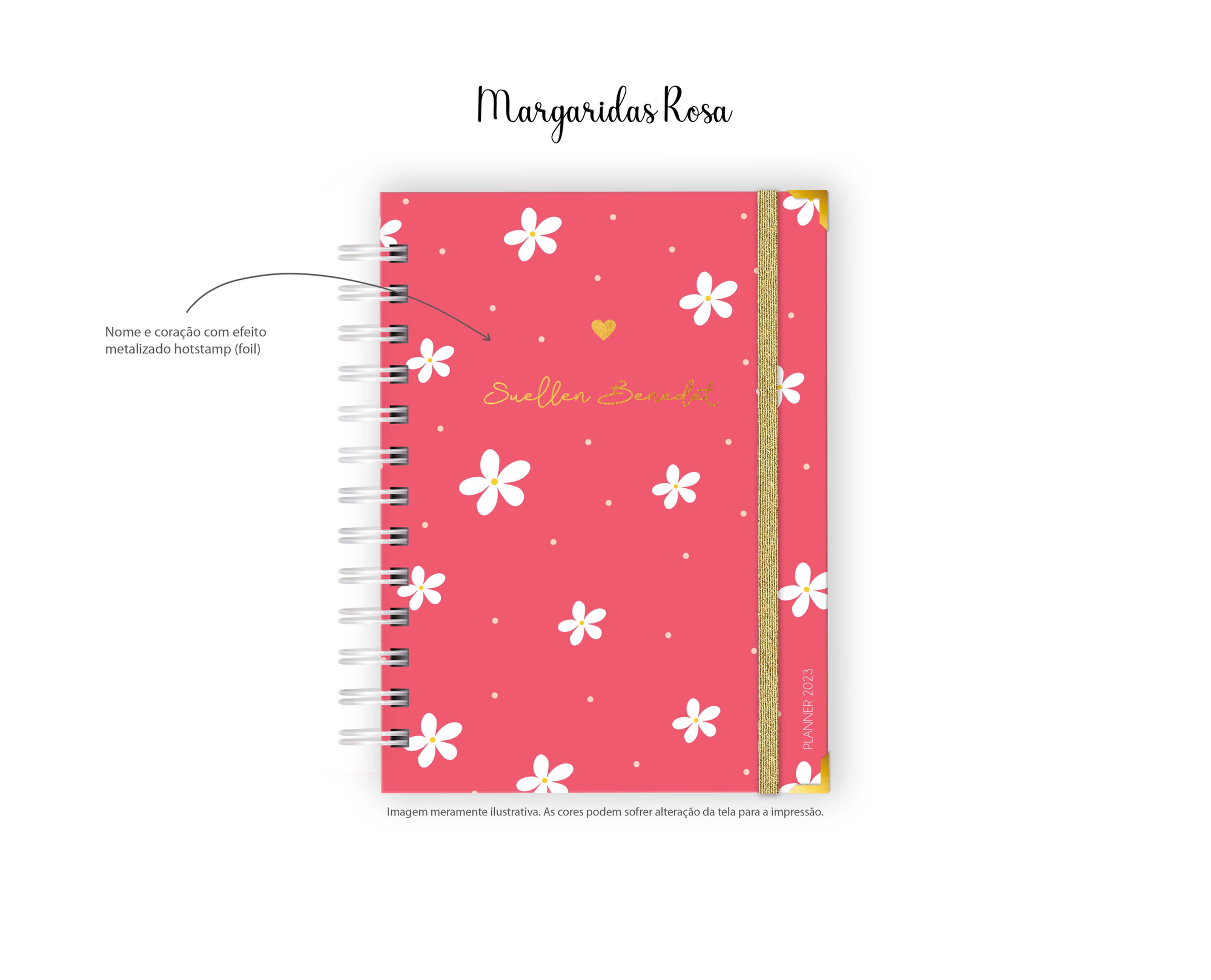 Kit Planner Personalizado Margaridas Rosa