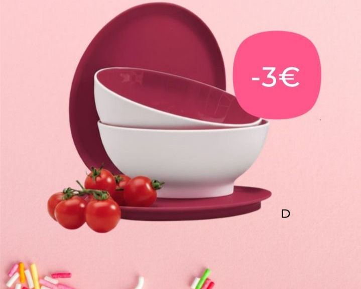 Coupelles Allegra blanc/bordeaux x2 275ml
