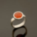 Ring Carnelian hammered