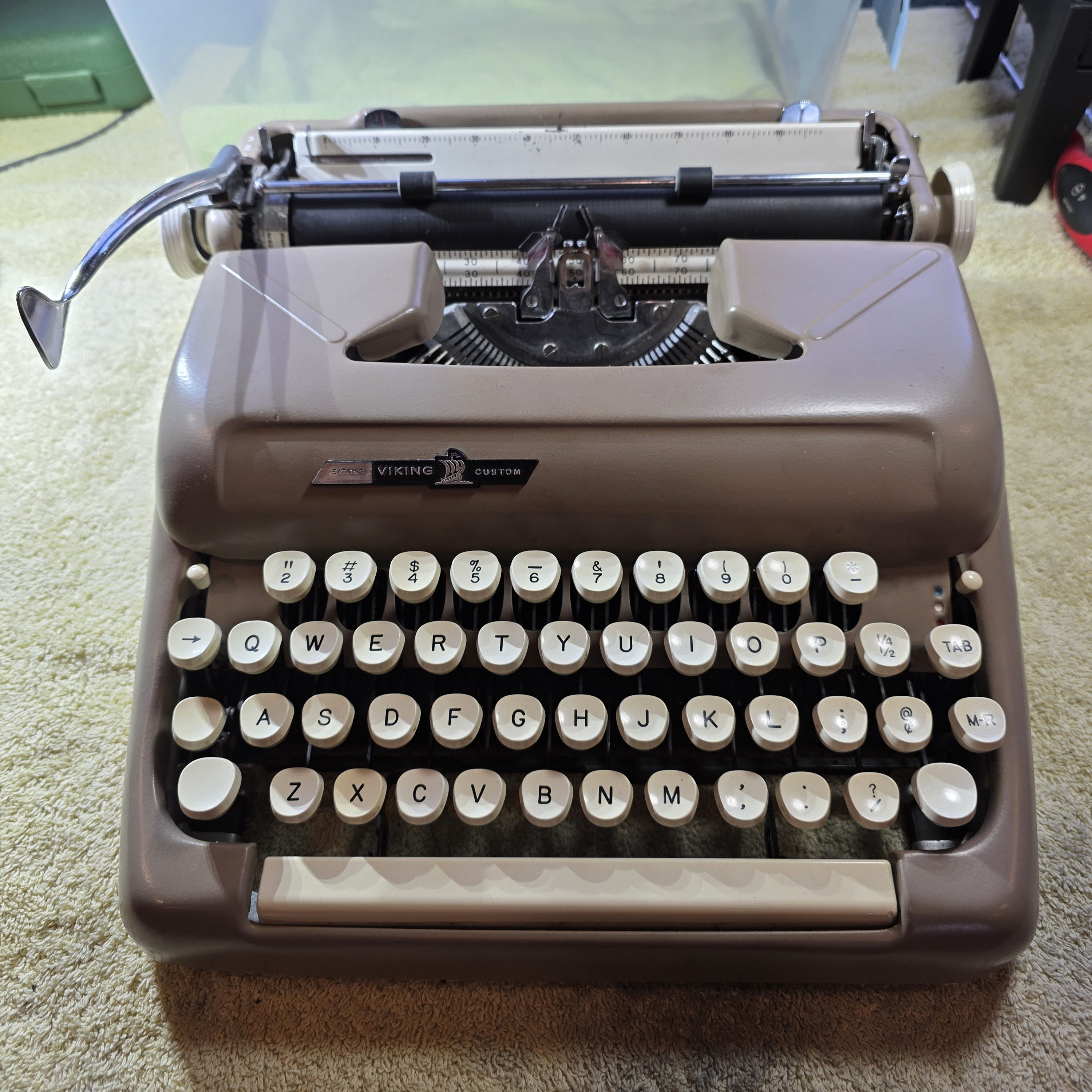 typewriter front view