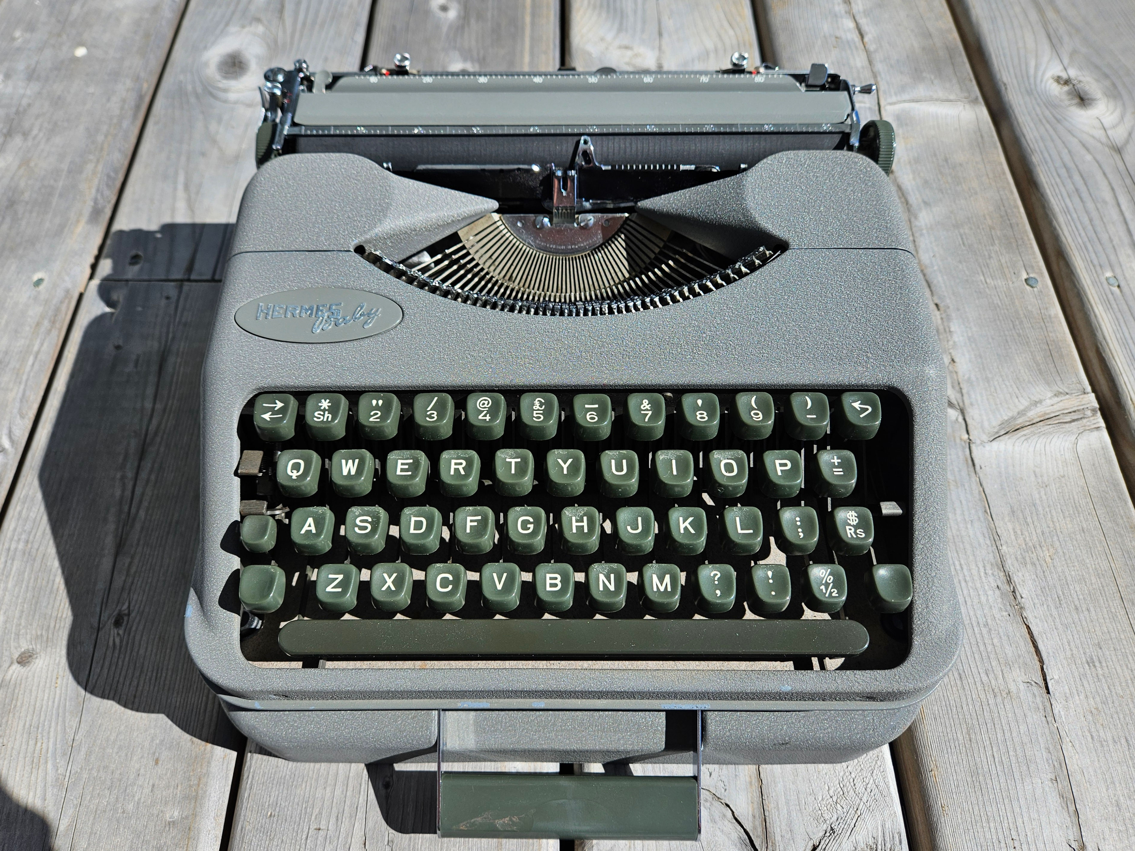 typewriter front view
