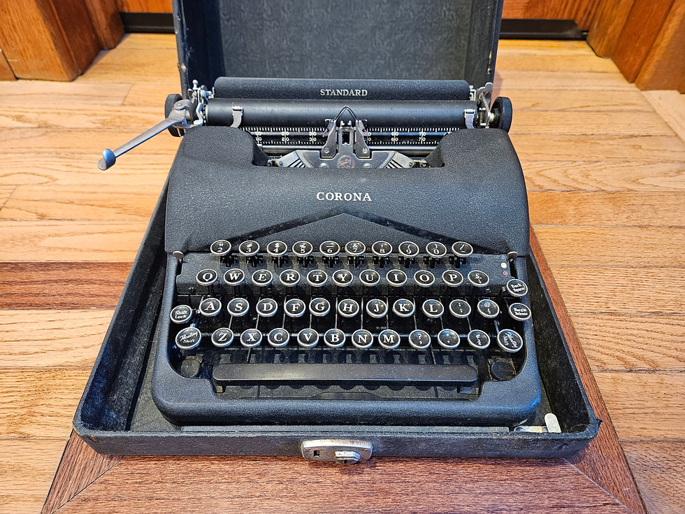 typewriter front view