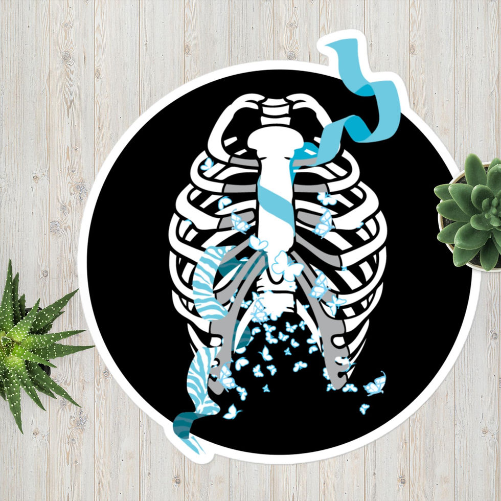 Miniatura: Rib Cage & Ribbon (Sticker)