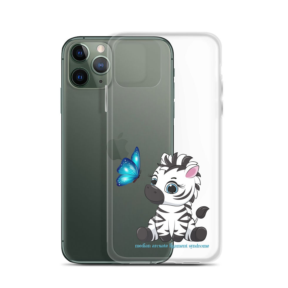 サムネイル： Chibi Zebra & Butterfly (Clear Case for iPhone®)