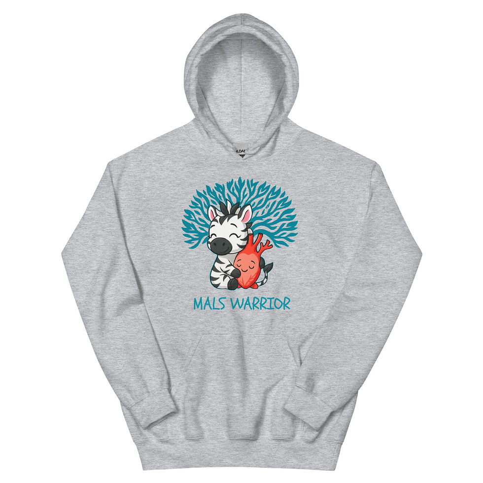 Thumbnail: Zebra Hugging Heart (Hoodie)