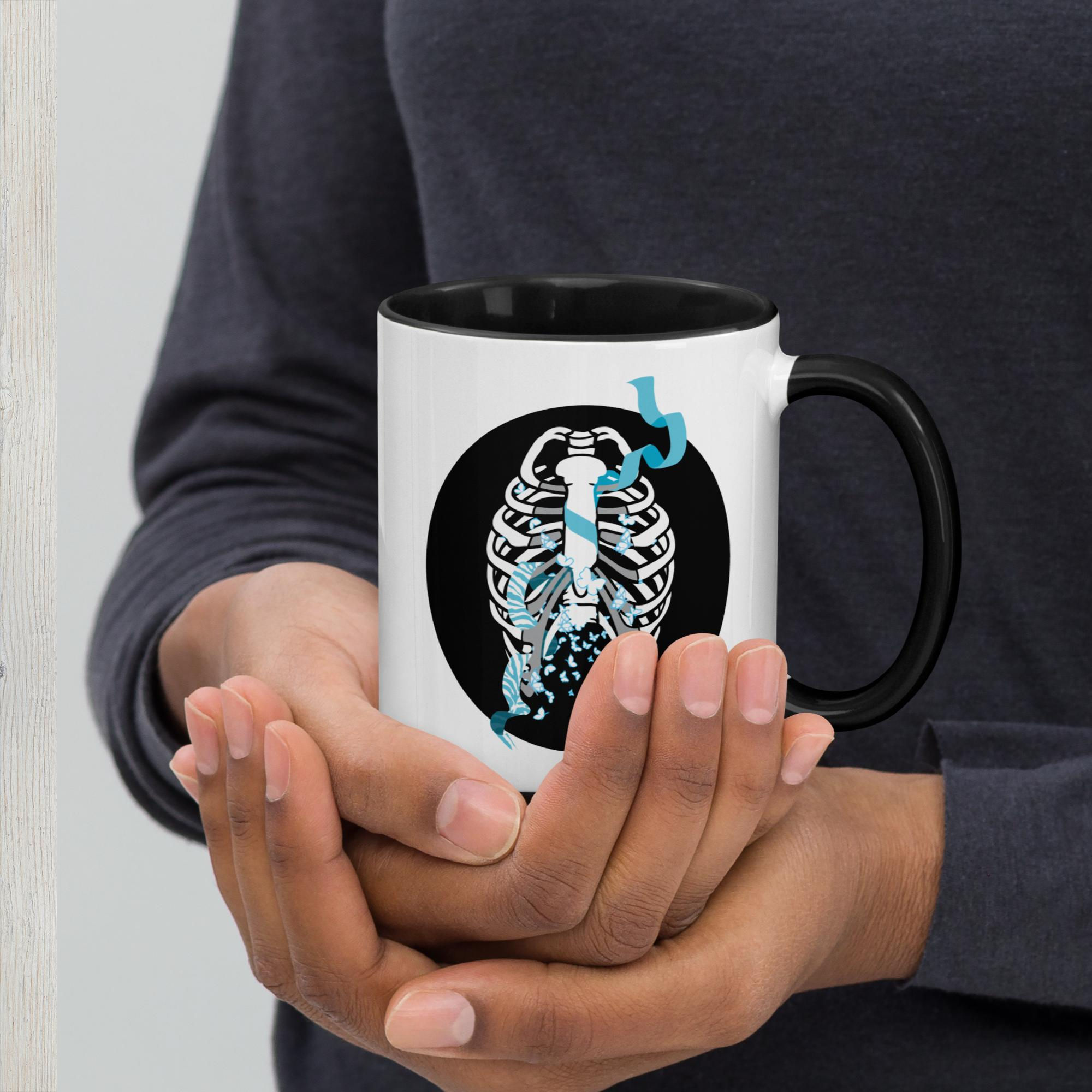 Rib Cage & Ribbon (Mug with Color Inside)