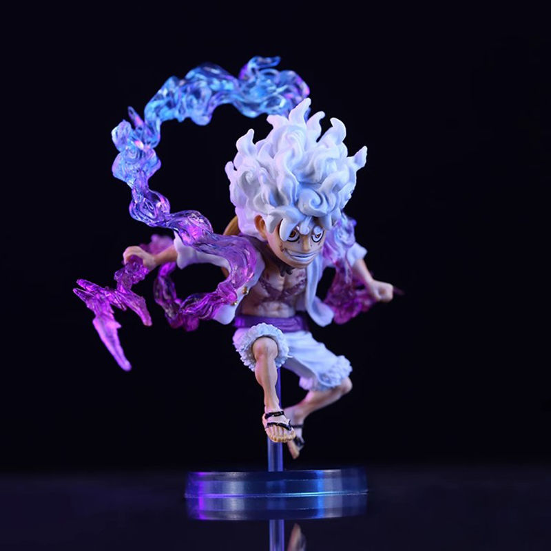 Thumbnail: Bandai 10cm Mini One Piece Luffy Gear 5 Action Figure Sun God Nika Statue Anime 