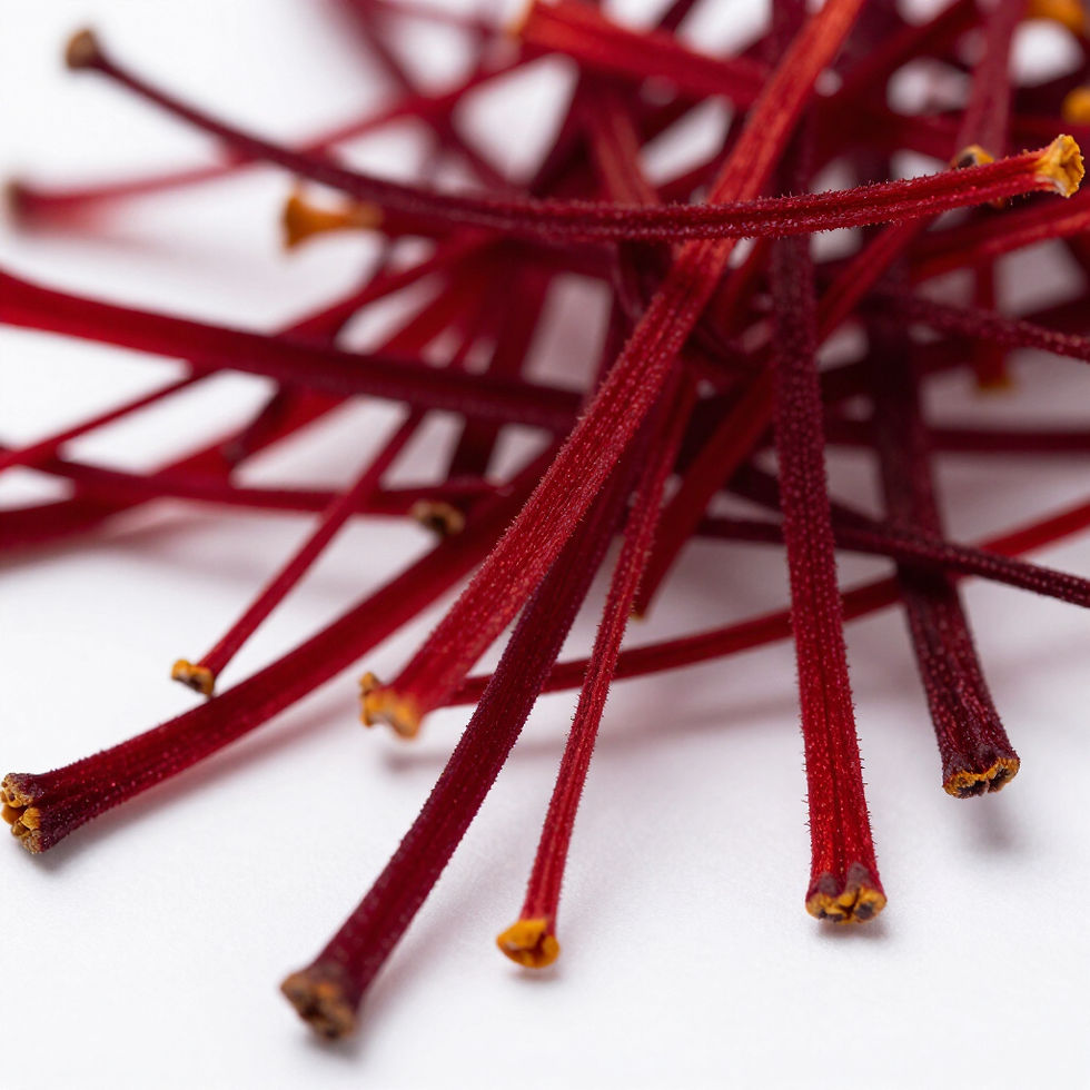 Certified pure saffron threads with complete batch traceability