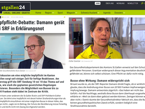 stgallen24 Impfpflicht-Debatte: Damann gerät bei SRF in Erklärungsnot