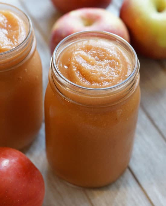 a jar of cinnamon applesauce