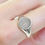 Thumbnail: Monogrammed White Gold Signet Ring